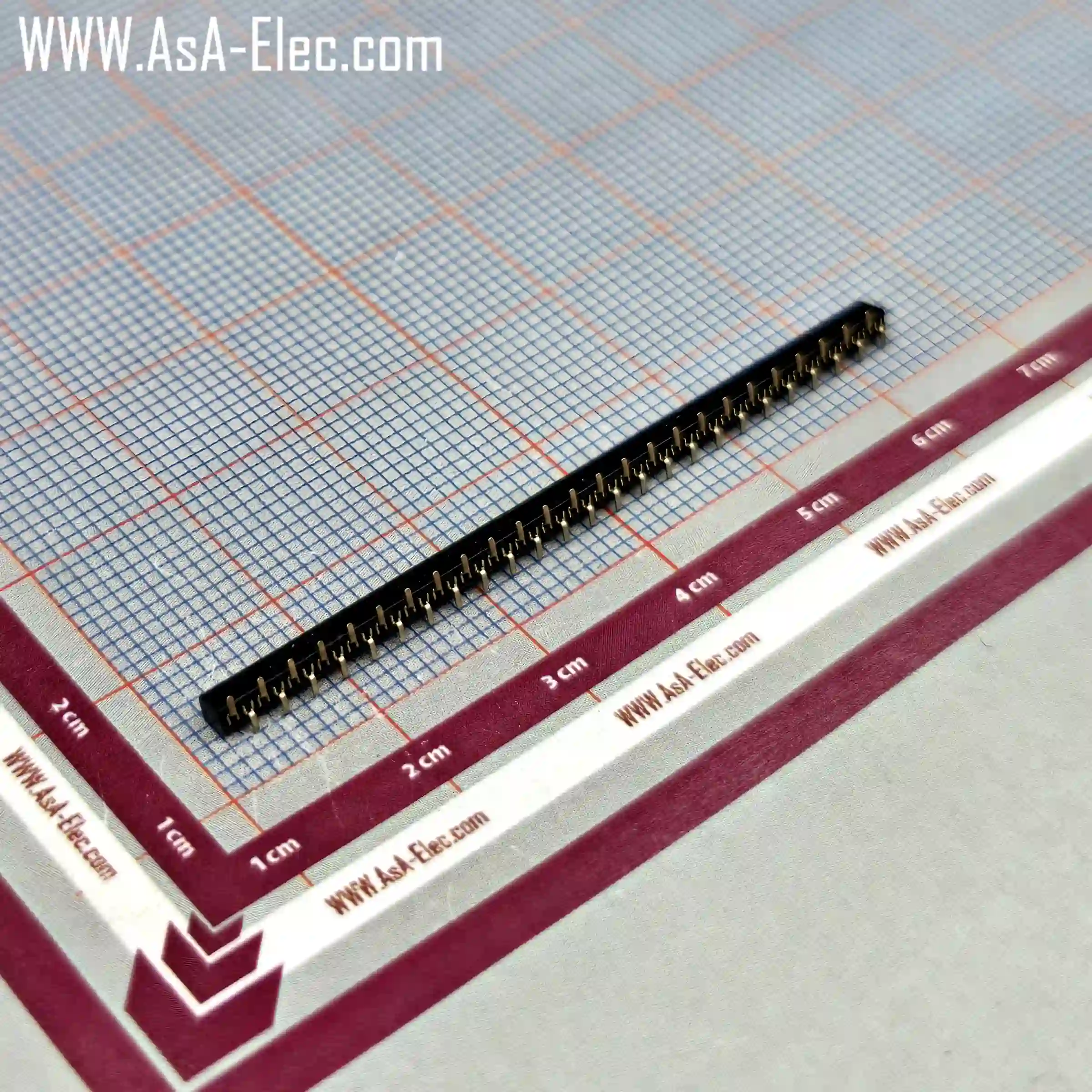 پین هدر 50*1 مادگی اتصال سطحی 1.00 میلیمتر SMD